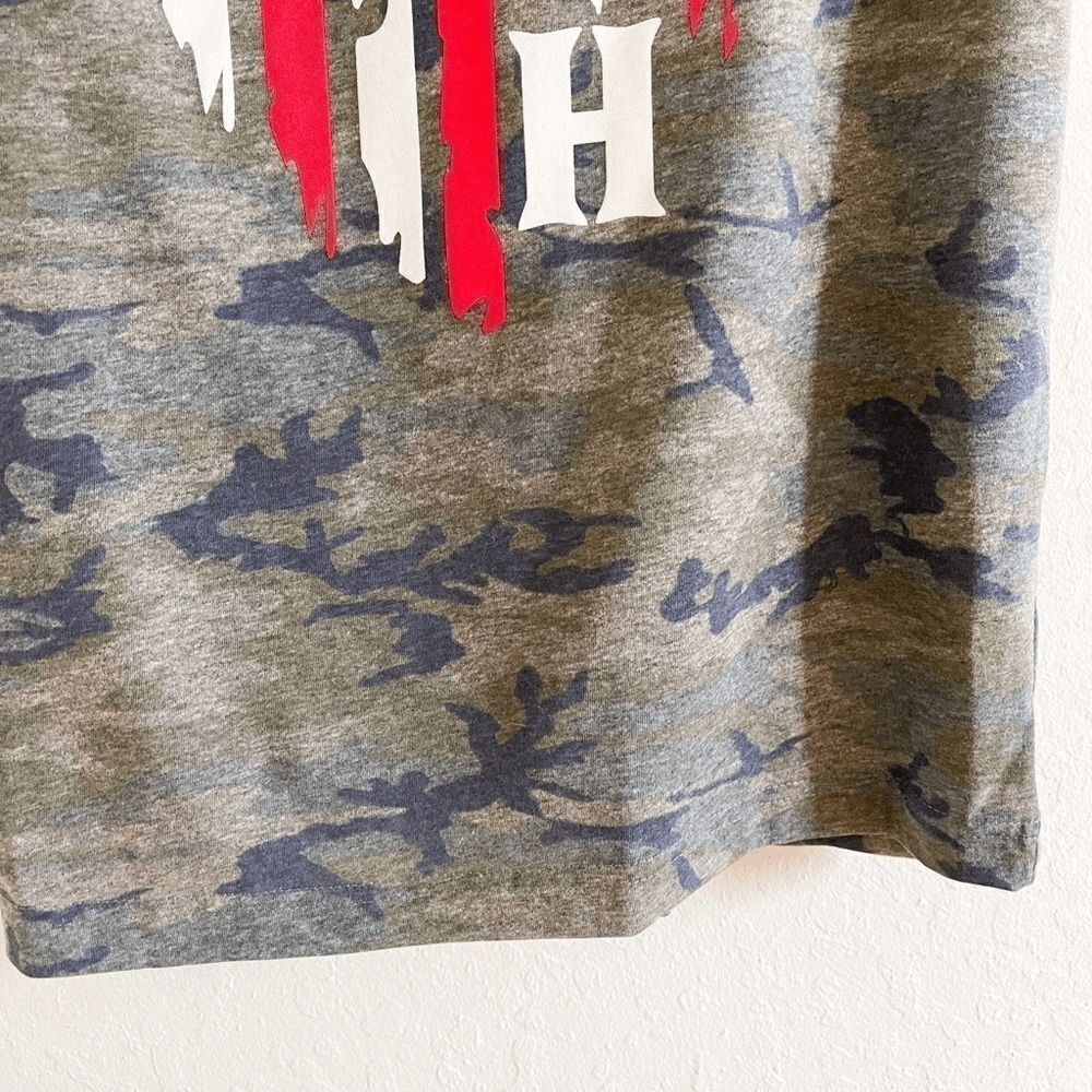 LOVE IN FAITH Tee Shirt With Flag Size Small Woman’s T-Shirt NWOT - Picture 7 of 9